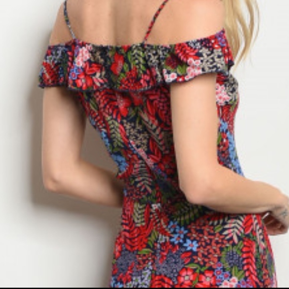 LAST 1! GIRLY & FLIRTY FLORAL TROPICAL MAXI DRESS - Picture 4 of 7